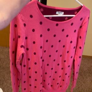 Pink polka dot shirt